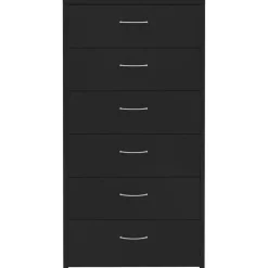 Ladekasten|Ladekasten-vidaXL - Dressoir - Zwart - Bewerkt hout