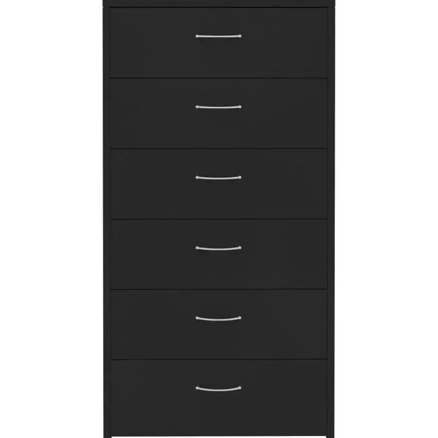 Ladekasten|Ladekasten-vidaXL - Dressoir - Zwart - Bewerkt hout