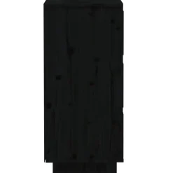 Ladekasten|Ladekasten-vidaXL - Dressoir - Zwart - Grenenhout - 2 stuks