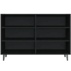 Dressoirs-vidaXL - Dressoir - Zwart - Bewerkt hout
