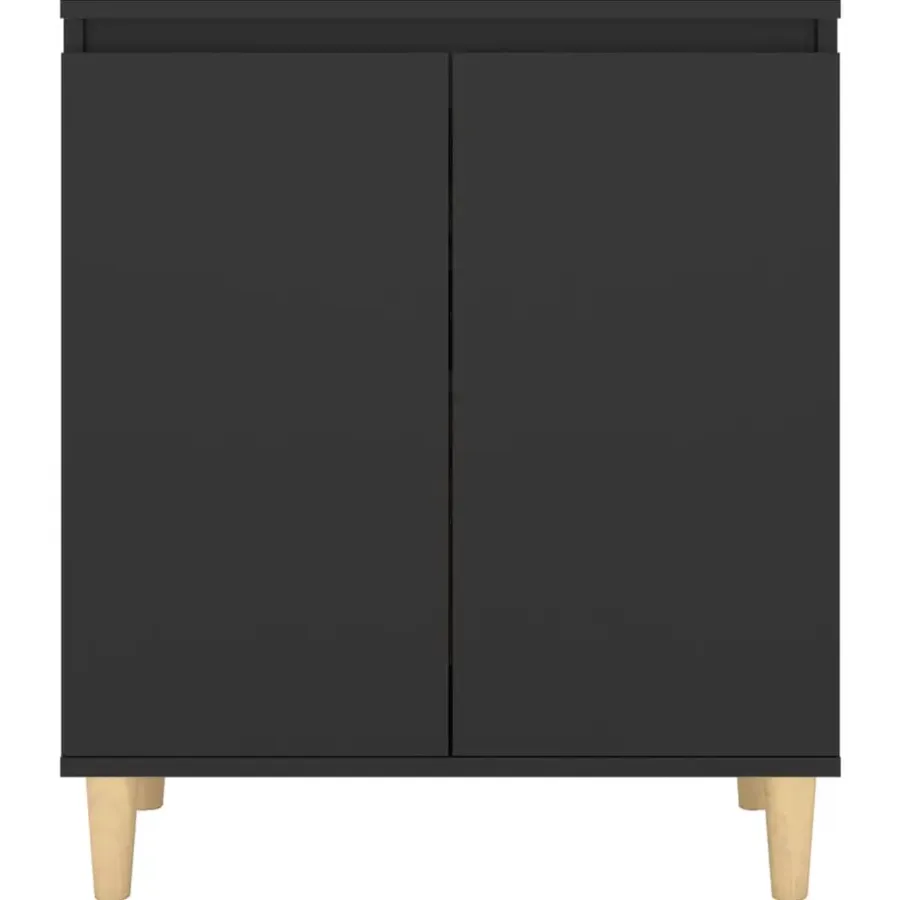 vidaXL - Dressoir - Zwart - Bewerkt hout