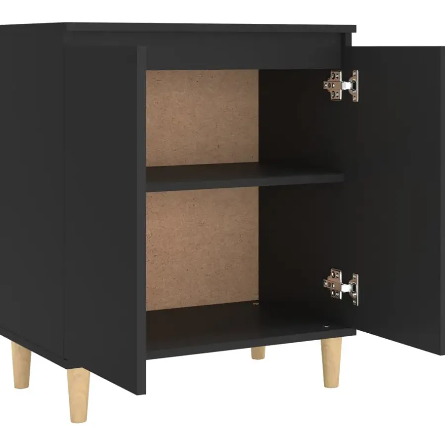 vidaXL - Dressoir - Zwart - Bewerkt hout