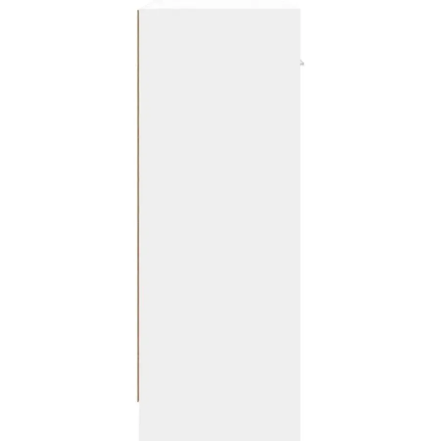 vidaXL - Dressoir met 3 deuren 3 lades - Wit - Bewerkt hout - 91x28x75 cm