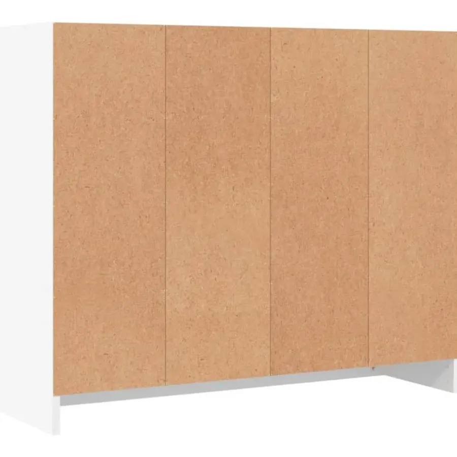vidaXL - Dressoir met 3 deuren 3 lades - Wit - Bewerkt hout - 91x28x75 cm