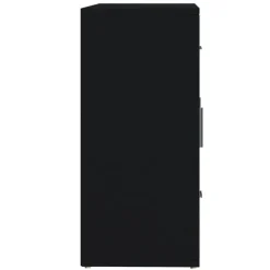 Dressoirs-vidaXL - Dressoir met 2 deuren 3 lades - Zwart - Bewerkt hout -91x29.5x65 cm