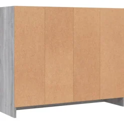 Dressoirs-vidaXL - Dressoir met 3 deuren 3 lades - Grijs sonoma eiken - Hout - 91x28x75 cm