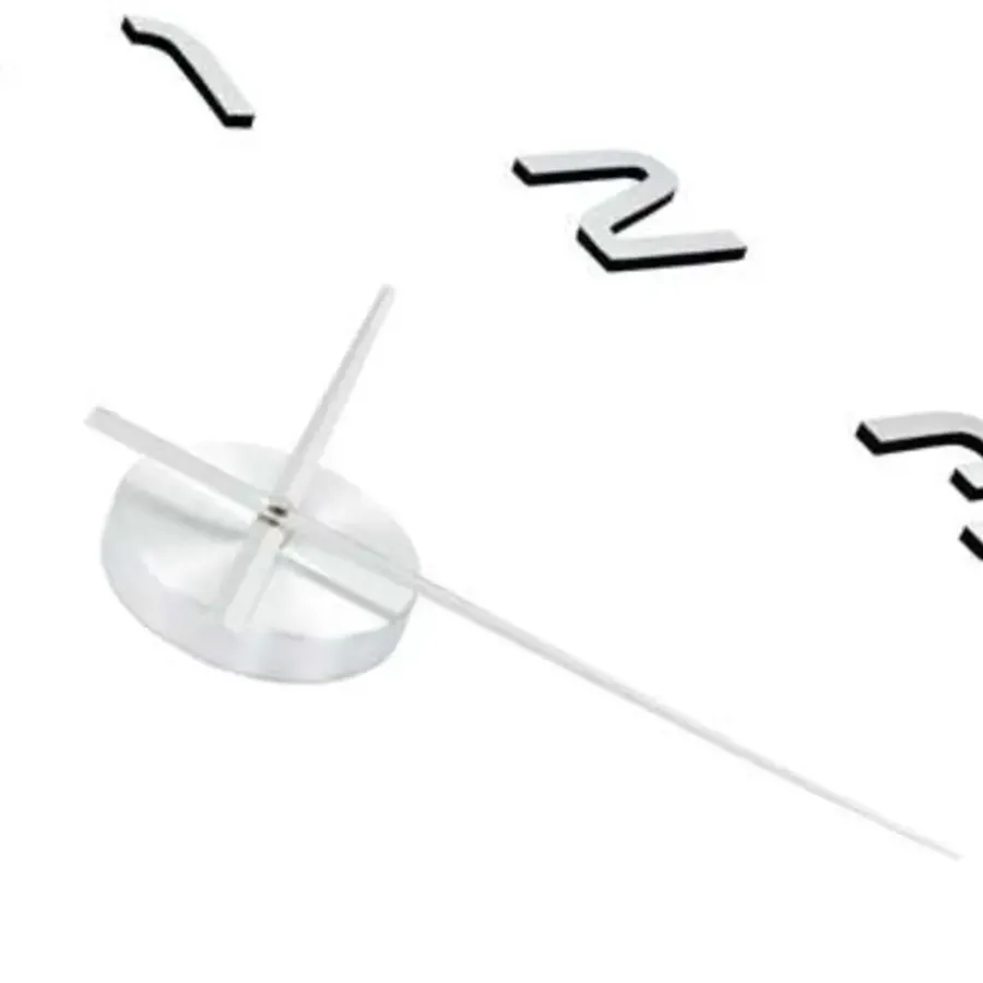 vidaXL - 3d-wandklok - Zilver - Acryl