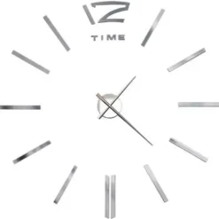vidaXL - 3d-wandklok - Zilver - Acryl