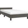 1-Persoons Bedden-vidaXL - Eenpersoonsbed frame - Donkergrijs - Fluweel - 80x200 cm