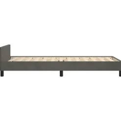 1-Persoons Bedden-vidaXL - Eenpersoonsbed frame - Donkergrijs - Fluweel - 80x200 cm