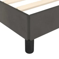 1-Persoons Bedden-vidaXL - Eenpersoonsbed frame - Donkergrijs - Fluweel - 80x200 cm