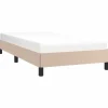 1-Persoons Bedden-vidaXL - Eenpersoonsbed frame - Cappuccinokleurig - Kunstleer - 90x190 cm