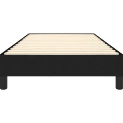 vidaXL - Eenpersoonsbed met lattenbodem - Zwart - Stof - 90x200 cm