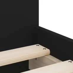 vidaXL - Eenpersoonsbed met lades - Zwart - 90x200 cm
