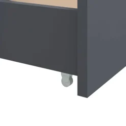 vidaXL - Eenpersoonsbed met lades - Donkergrijs - Massief grenenhout - 90x200 cm