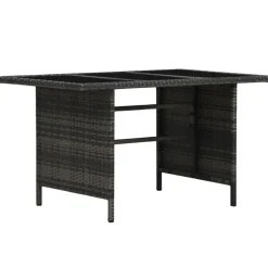 vidaXL - Eethoek - Grijs - Poly rattan