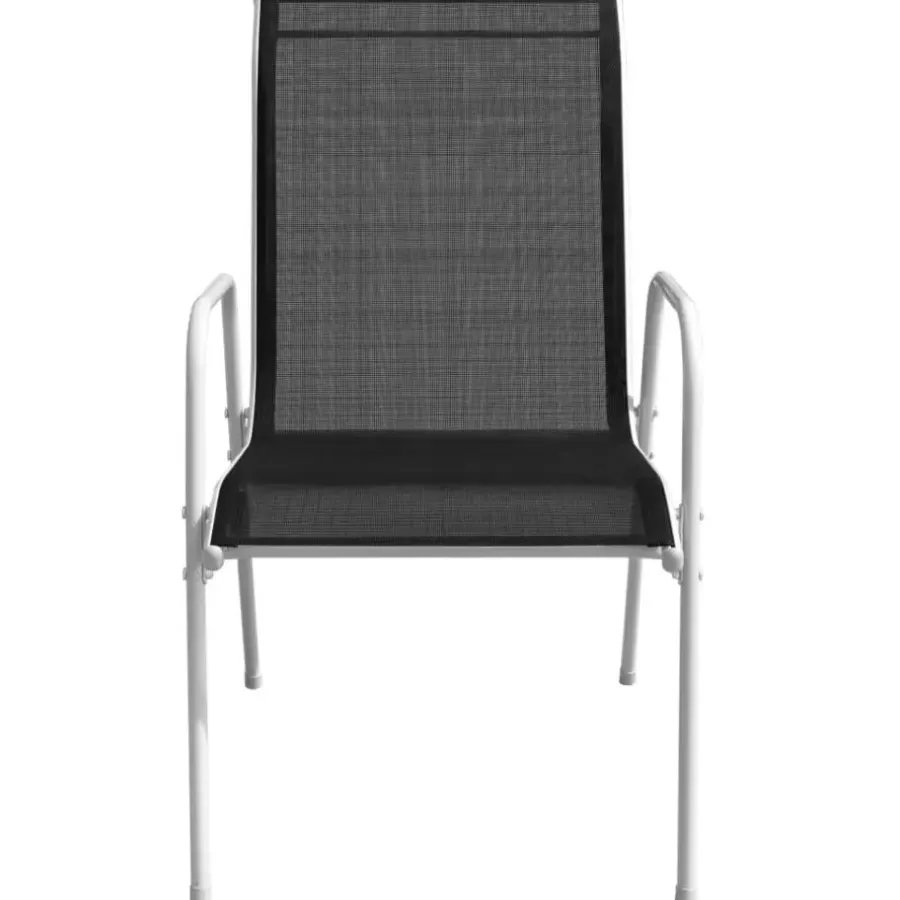 Bistro- & Balkonsets-vidaXL - Eethoek Voor Buiten - Zwart - Staal - 3 stuks