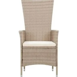 Tuinsets-vidaXL - Eethoek Voor Buiten - Beige - Poly rattan - 150 cm tafellengte
