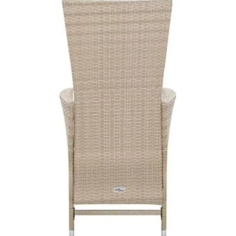 Tuinsets-vidaXL - Eethoek Voor Buiten - Beige - Poly rattan - 150 cm tafellengte