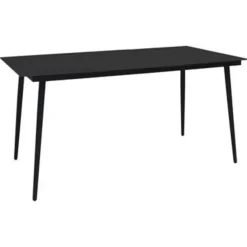 vidaXL - Eetset - Zwart - Staal