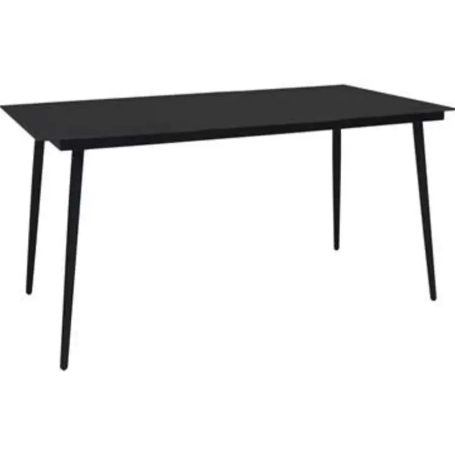 vidaXL - Eetset - Zwart - Staal
