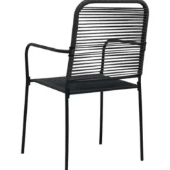vidaXL - Eetset - Zwart - Staal