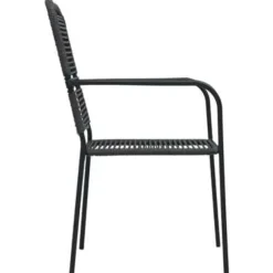 vidaXL - Eetset - Zwart - Staal
