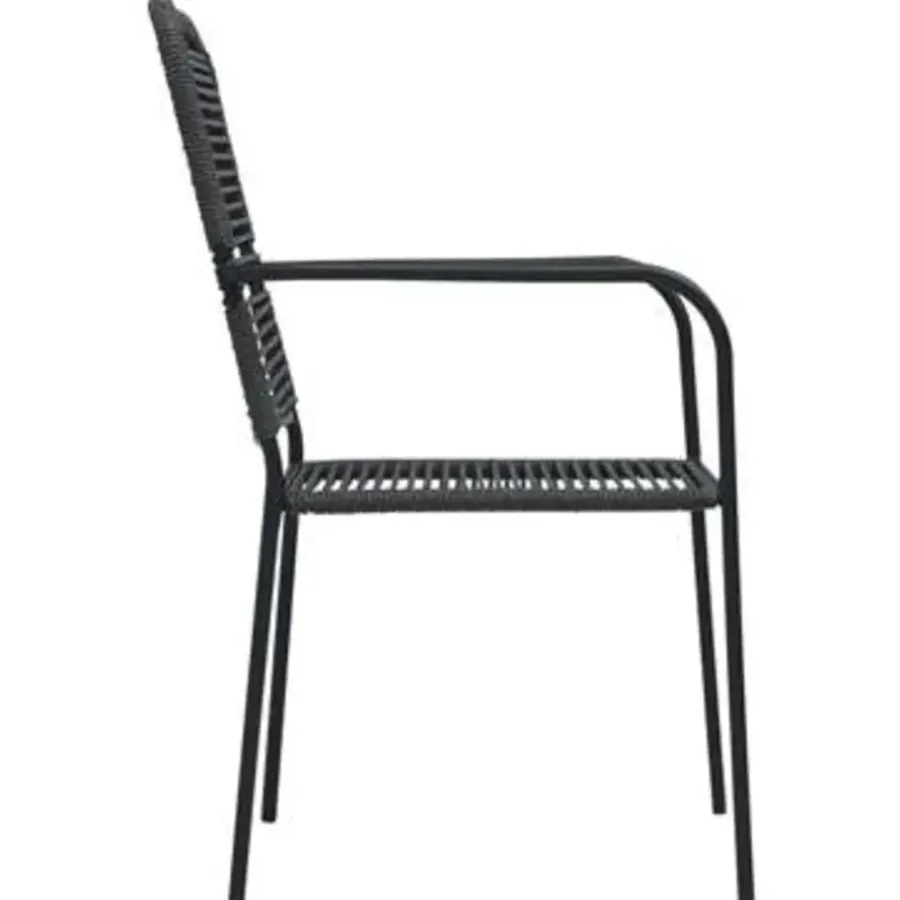 vidaXL - Eetset - Zwart - Staal