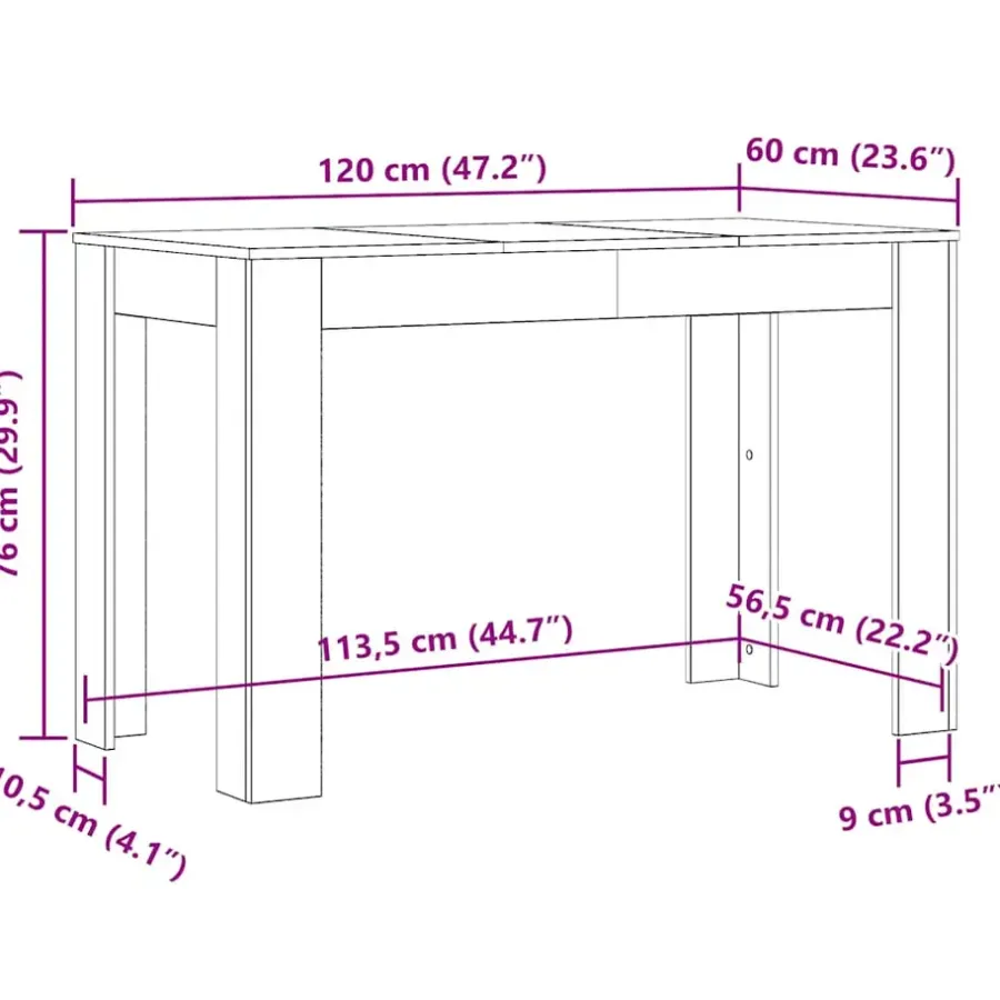 Rechthoekige Eettafels|Houten Eettafels-vidaXL - Eettafel - Bruin - Bewerkt hout