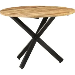 vidaXL - Eettafel - Bruin - Hout - Ø 100 x 75 cm