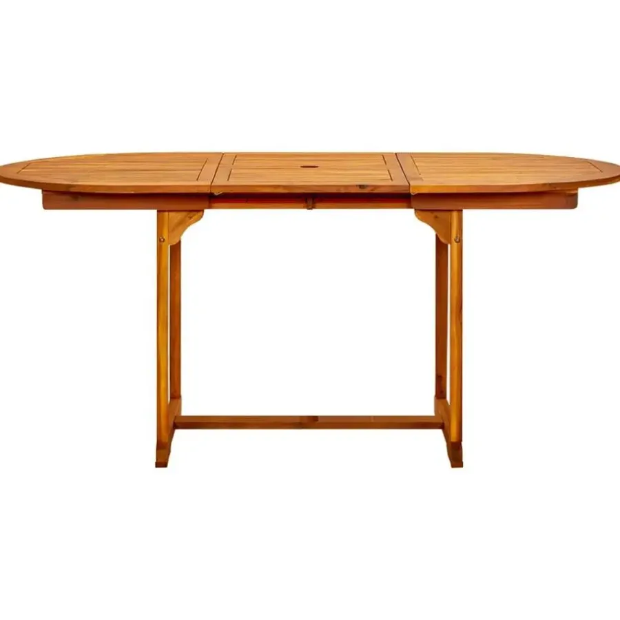 Tuintafels-vidaXL - Eettafel - Bruin - Acaciahout - 170 x 80 x 75 cm