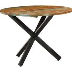 Houten Eettafels|Ronde Eettafels-vidaXL - Eettafel - Bruin - Hout - Ø 100 x 75 cm
