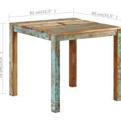 Houten Eettafels-vidaXL - Eettafel - Multikleur - Hout - 82 x 80 x 76 cm