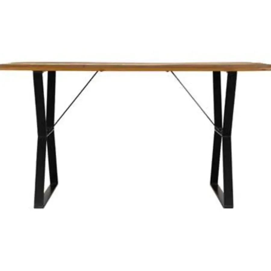 Industriële Eettafels-vidaXL - Eettafel - Multikleur - Hout - 140 x 80 x 76 cm