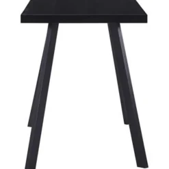 vidaXL - Eettafel - Zwart - Glas - 120 x 60 x 75 cm