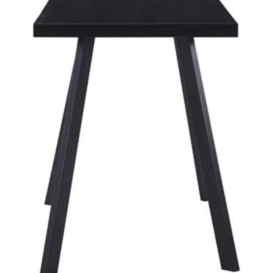 vidaXL - Eettafel - Zwart - Glas - 120 x 60 x 75 cm