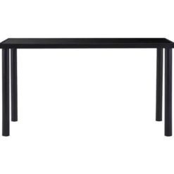 vidaXL - Eettafel - Zwart - Glas - 140 x 70 x 75 cm