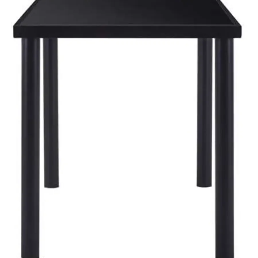 vidaXL - Eettafel - Zwart - Glas - 140 x 70 x 75 cm