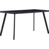 vidaXL - Eettafel - Zwart - Glas - 140 x 70 x 75 cm