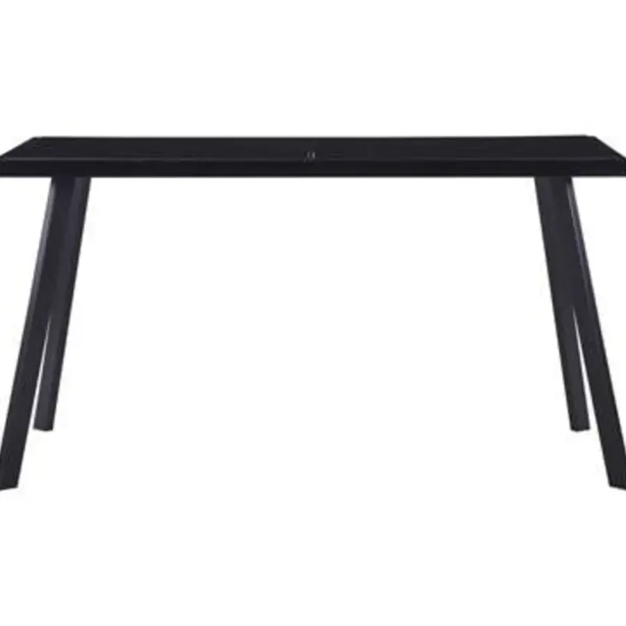 vidaXL - Eettafel - Zwart - Glas - 140 x 70 x 75 cm