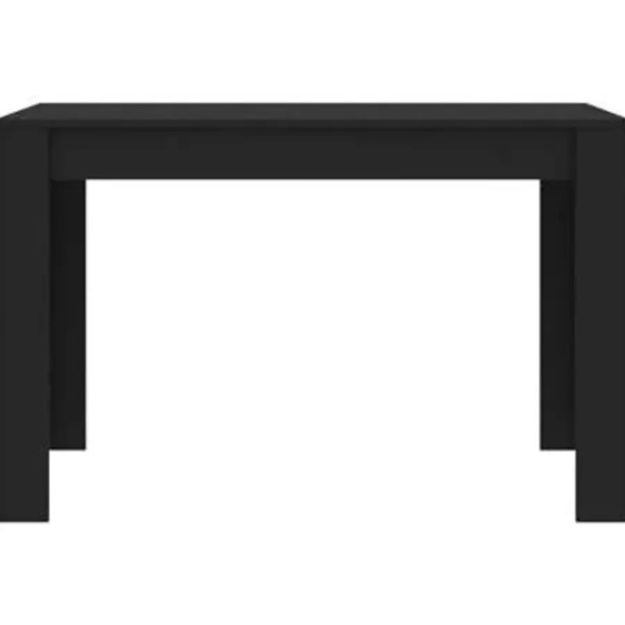 Rechthoekige Eettafels|Houten Eettafels-vidaXL - Eettafel - Zwart - Bewerkt hout