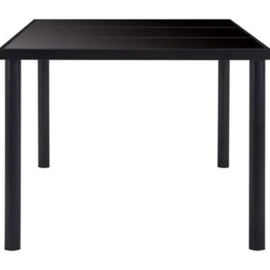 Rechthoekige Eettafels-vidaXL - Eettafel - Zwart - Glas - 160 x 80 x 75 cm