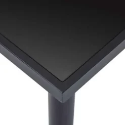 Rechthoekige Eettafels-vidaXL - Eettafel - Zwart - Glas - 160 x 80 x 75 cm