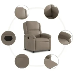 Fauteuils-vidaXL - Fauteuil - Bruin - Kunstleer