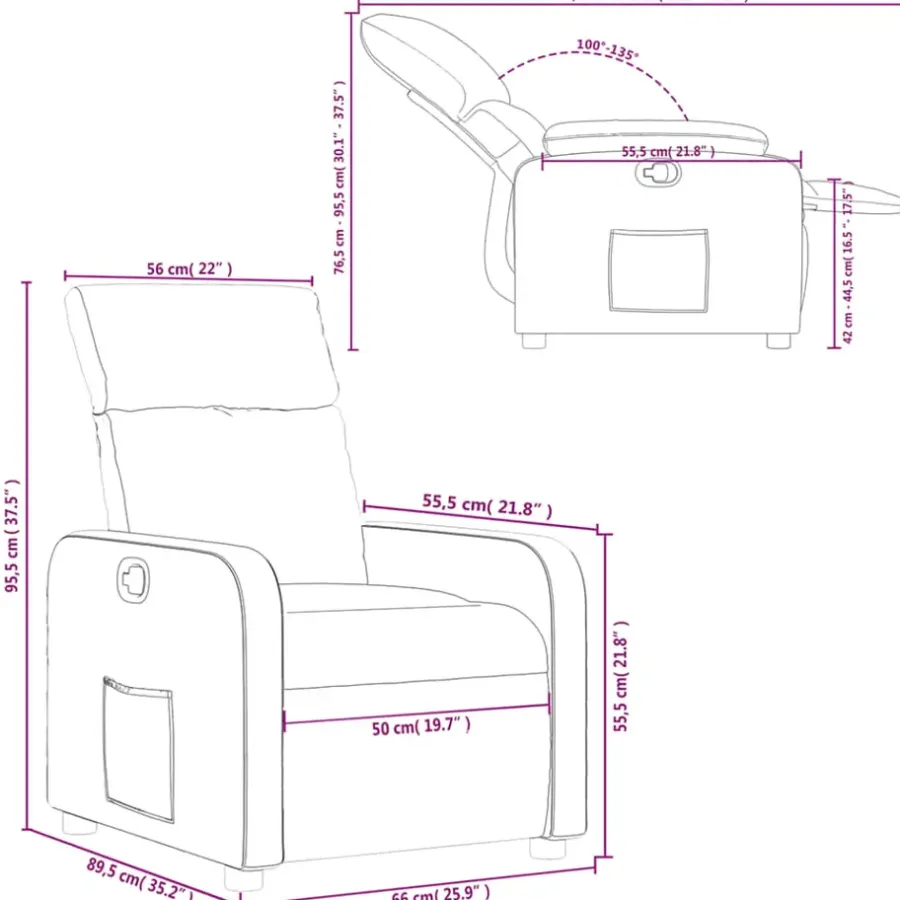 vidaXL - Fauteuil - Grijs - Kunstleer