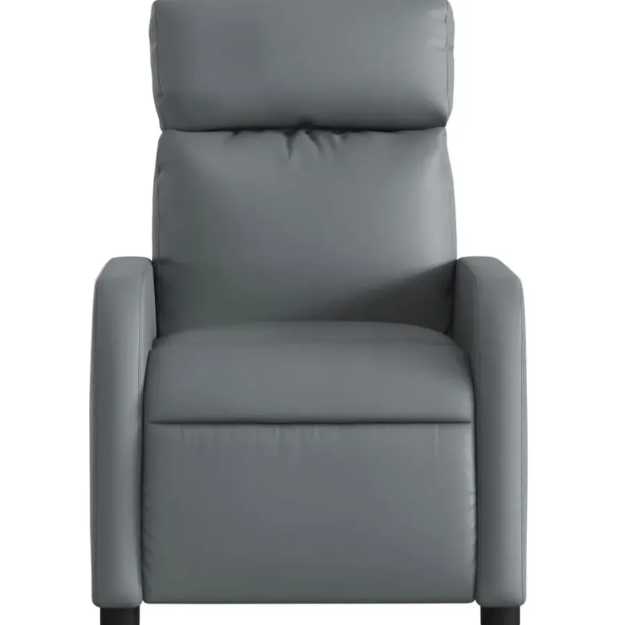 vidaXL - Fauteuil - Grijs - Kunstleer
