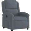 Fauteuils-vidaXL - Fauteuil - Grijs - Fluweel