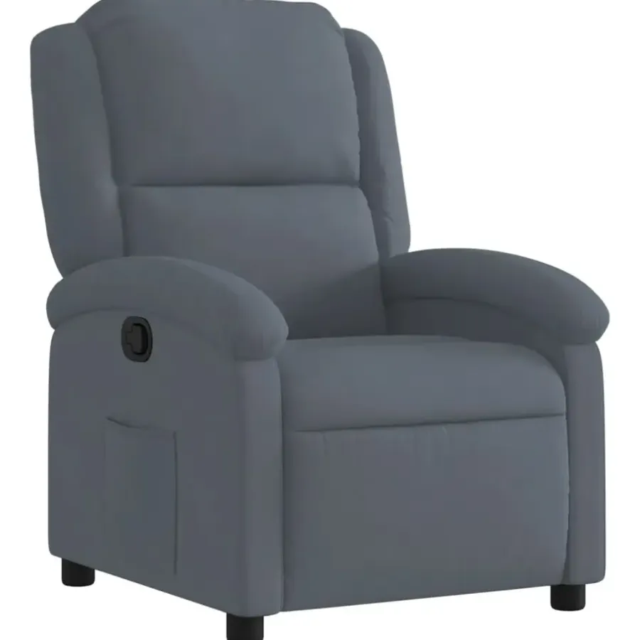 Fauteuils-vidaXL - Fauteuil - Grijs - Fluweel
