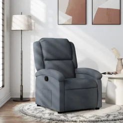 Fauteuils-vidaXL - Fauteuil - Grijs - Fluweel
