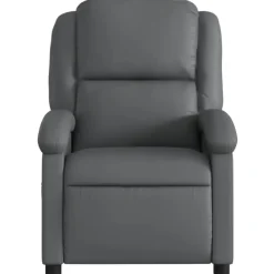 vidaXL - Fauteuil - Grijs - Kunstleer